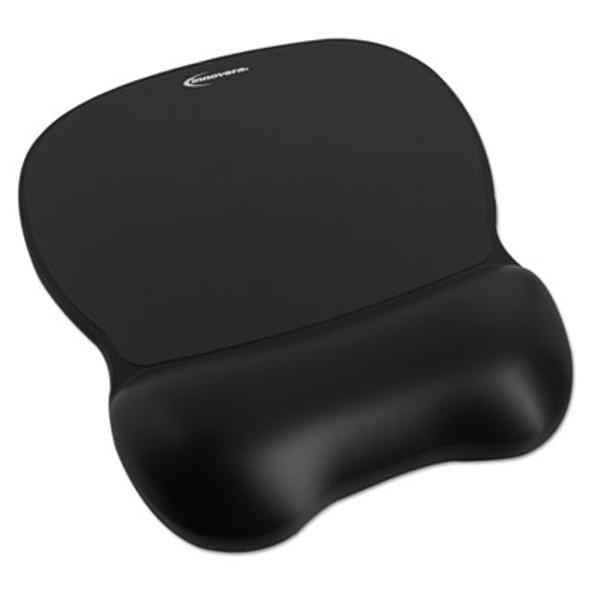 Gel Mouse Pad With Softskin Wrist Rest, 9.62 x 8.25, Black