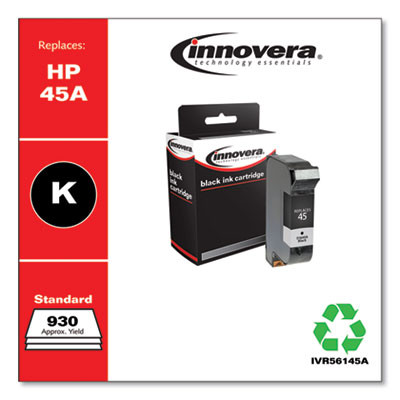 Remanufactured Black Ink, Replacement For 45A (51645A), 930 Page-Yield