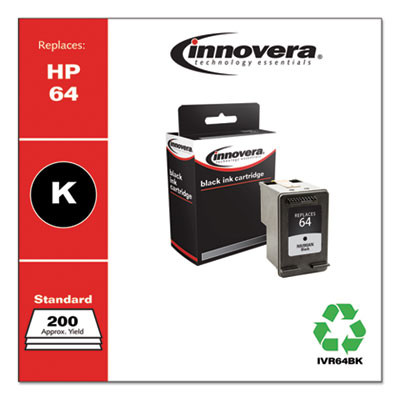Remanufactured Black Ink, Replacement For 64 (N9J90An), 200 Page-Yield