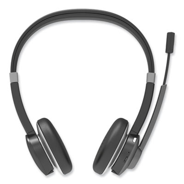 Ivr70003 Binaural Over The Head Bluetooth Headset, Black/Silver