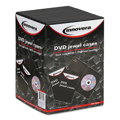 Standard Dvd Case, Black, 10/Pack
