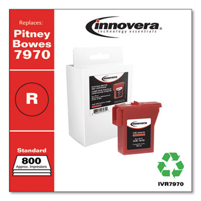 Compatible Red Postage Meter Ink, Replacement For 797-0 (7970), 800 Page-Yield