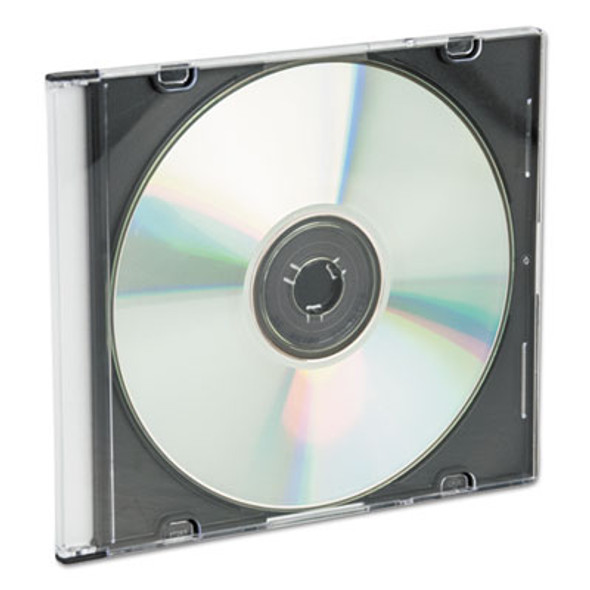 Cd/Dvd Slim Jewel Cases, Clear/Black, 25/Pack