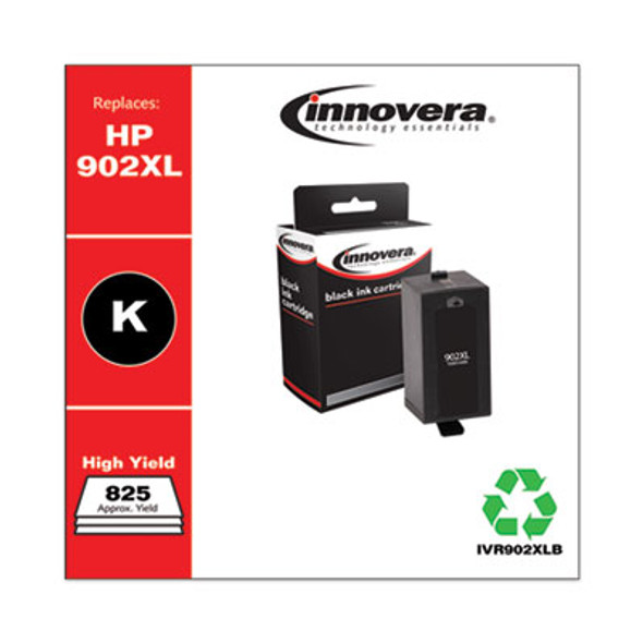 Remanufactured Black High-Yield Ink, Replacement For 902Xl (T6M14An), 825 Page-Yield