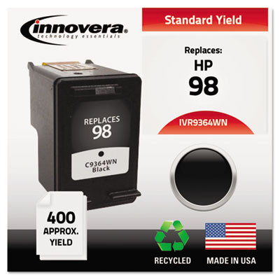 Remanufactured Black High-Yield Ink, Replacement For 98 (C9364A), 400 Page-Yield