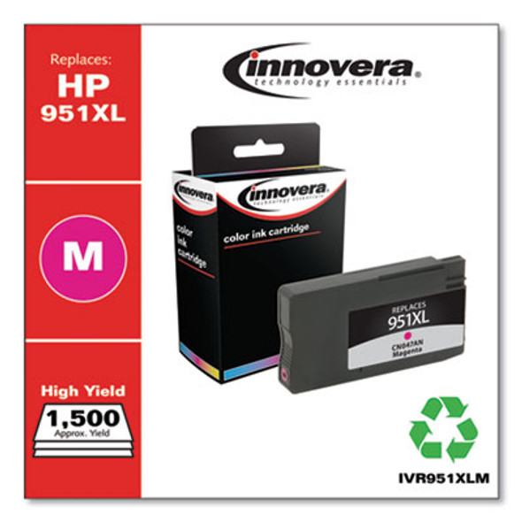 Remanufactured Magenta High-Yield Ink, Replacement For 951Xl (Cn047An), 1,500 Page-Yield