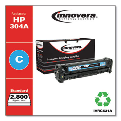 Remanufactured Cyan Toner, Replacement For 304A (Cc531A), 2,800 Page-Yield