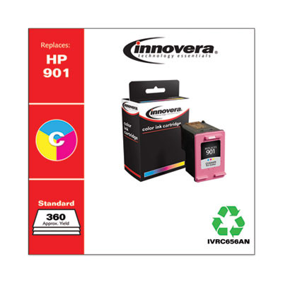Remanufactured Tri-Color Ink, Replacement For 901 (Cc656An), 360 Page-Yield
