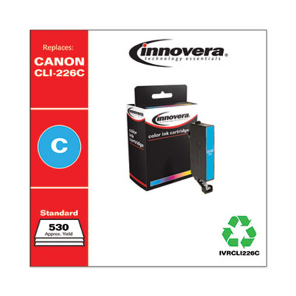 Remanufactured Cyan Ink, Replacement For Cli-226 (4547B001Aa), 530 Page-Yield