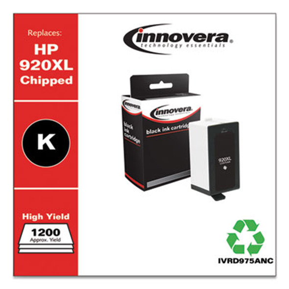 Remanufactured Black High-Yield Ink, Replacement For 920Xl (Cd975An), 1,200 Page-Yield