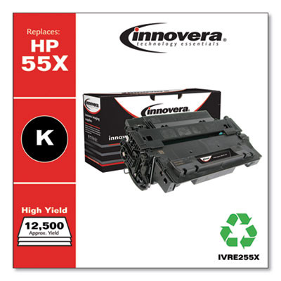 Remanufactured Black High-Yield Toner, Replacement For 55X (Ce255X), 12,500 Page-Yield
