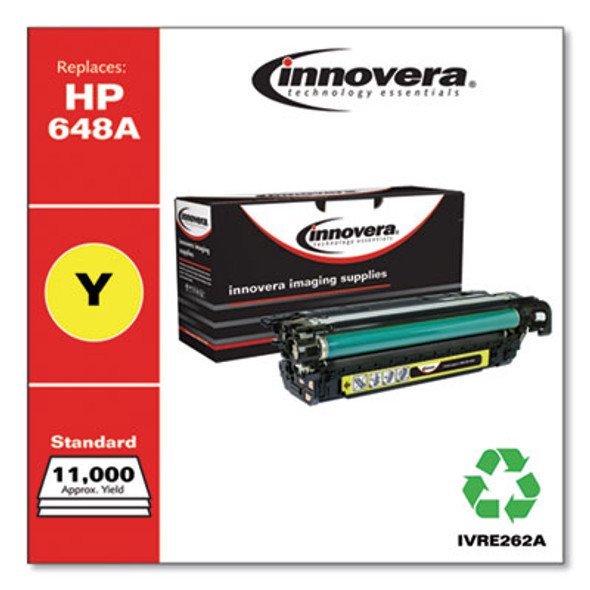 Remanufactured Yellow Toner, Replacement For 648A (Ce262A), 11,000 Page-Yield