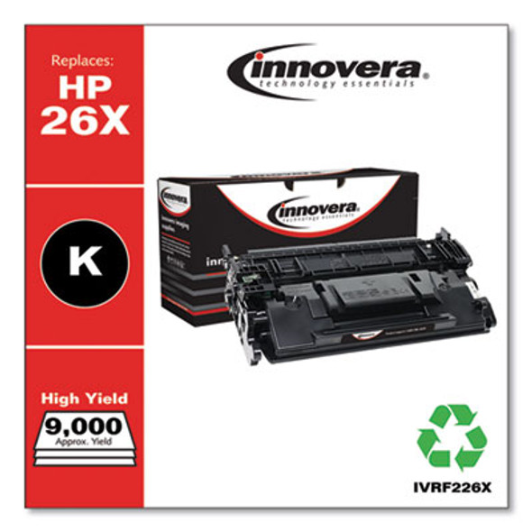 Remanufactured Black High-Yield Toner, Replacement For 26X (Cf226X), 9,000 Page-Yield