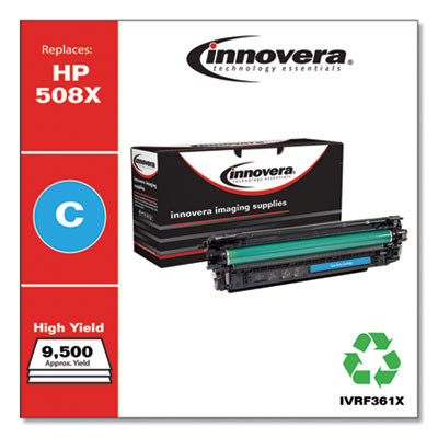 Remanufactured Cyan High-Yield Toner, Replacement For 508X (Cf361X), 9,500 Page-Yield