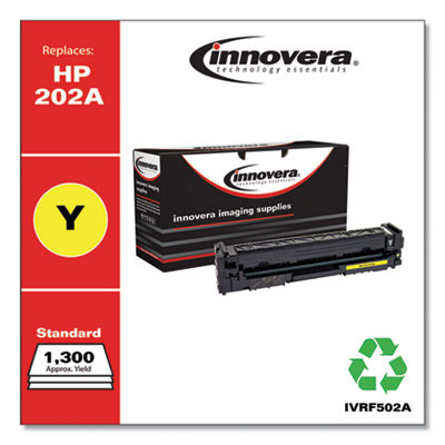 Remanufactured Yellow Toner, Replacement For 202A (Cf502A), 1,300 Page-Yield