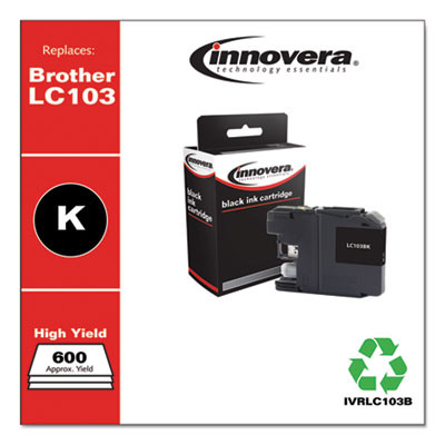 Remanufactured Black High-Yield Ink, Replacement For Lc103Bk, 600 Page-Yield