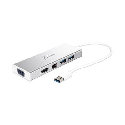 Dual Monitor Docking Station For Pc/Mac, Silver