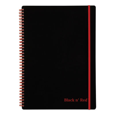 Flexible Cover Twinwire Notebooks, Scribzee Compatible, 1-Subject, Wide/Legal Rule, Black/Red Cover, (70) 11.75 x 8.25 Sheets