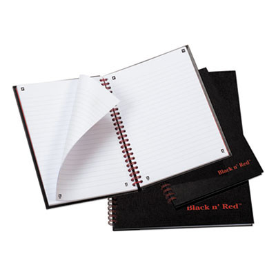 Hardcover Twinwire Notebooks, Scribzee Compatible, 1-Subject, Wide/Legal Rule, Black/Red Cover, (70) 8.25 x 5.88 Sheets