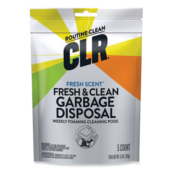 Fresh And Clean Garbage Disposal, Fresh Scent, 5 Pods/Pack, 6 Packs/Carton