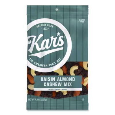 Fresh Harvest Trail Mix, Raisin Almond Cashew, 4.5 Oz Bag, 12/Box