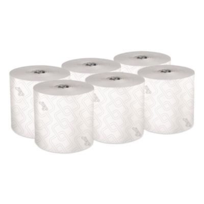 Pro Hard Roll Paper Towels With Elevated Scott Design For Scott Pro Dispenser, Gray Core Only, 1-Ply, 1,150 Ft, 6 Rolls/Ct