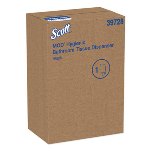 Hygienic Bathroom Tissue Dispenser, 7 x 5.73 x 13.34, Black