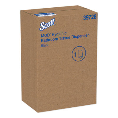 Hygienic Bathroom Tissue Dispenser, 7 x 5.73 x 13.34, Black
