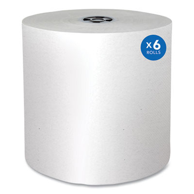 Pro Hard Roll Paper Towels With Absorbency Pockets For Scott Pro Dispenser, Gray Core Only, 1-Ply, 7.5" x 900 Ft, 6 Rolls/Ct