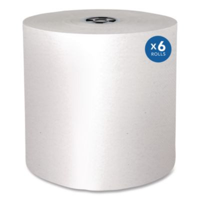 Pro Hard Roll Paper Towels With Absorbency Pockets For Scott Pro Dispenser, Gray Core Only, 1-Ply, 7.5" x 900 Ft, 6 Rolls/Ct