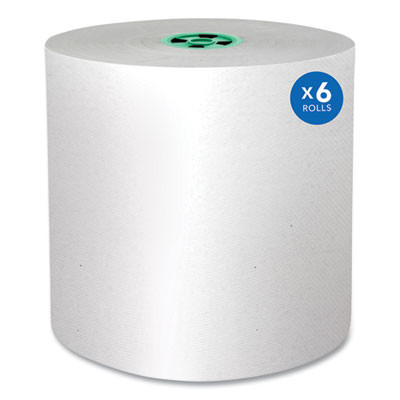Pro Hard Roll Paper Towels With Absorbency Pockets For Scott Pro Dispenser, Green Core Only, 1-Ply, 7.5" x 900 Ft,6 Rolls/Ct