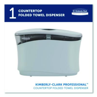 Countertop Folded Towel Dispenser, 13.3 x 5.2 x 9, Gray