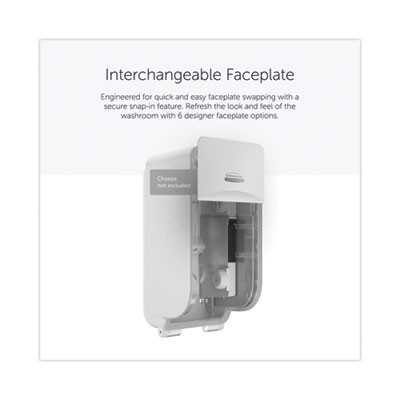 Icon Faceplate For Coreless Standard Roll Toilet Paper Dispenser, 4.25 x 6 x 1.5, White Mosaic