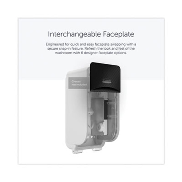 Icon Faceplate For Coreless Standard Roll Toilet Paper Dispenser, 4.25 x 6 x 1.5, Black Mosaic