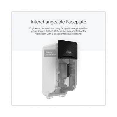 Icon Faceplate For Coreless Standard Roll Toilet Paper Dispenser, 4.25 x 6 x 1.5, Black Mosaic