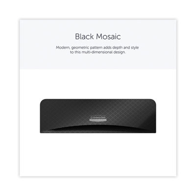 Icon Faceplate For Coreless Standard Roll Toilet Paper Dispenser, 3.56 x 12 x 1.5, Black Mosaic