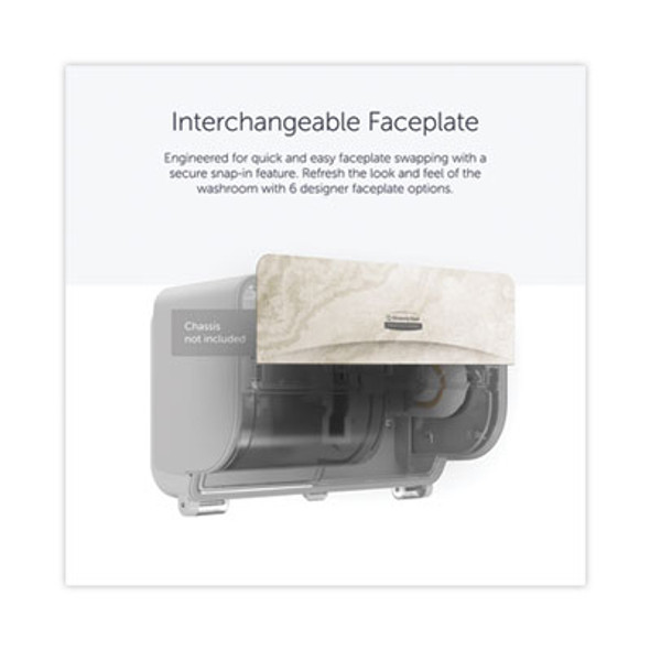 Icon Faceplate For Coreless Standard Roll Toilet Paper Dispenser, 3.56 x 12 x 1.5, Warm Marble
