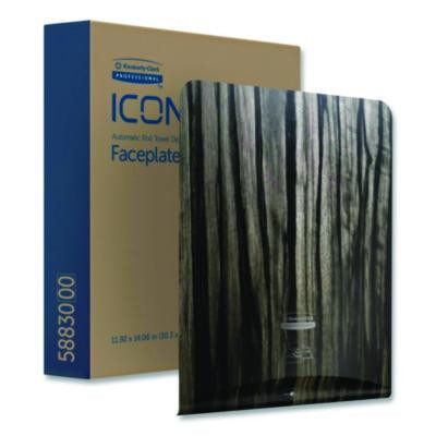 Icon Faceplate For Automatic Roll Towel Dispenser, 18.12 x 15.62 x 12.87, Ebony Woodgrain