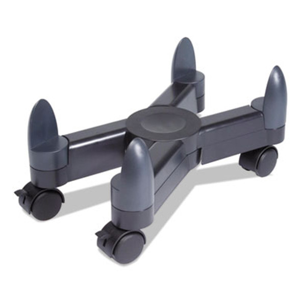 Computer Stand With Locking Wheels, Supports 40 Lb, 3 x 16.5 x 4.5, Black