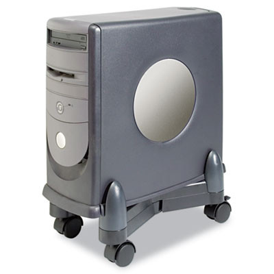 Computer Stand With Locking Wheels, Supports 40 Lb, 3 x 16.5 x 4.5, Black