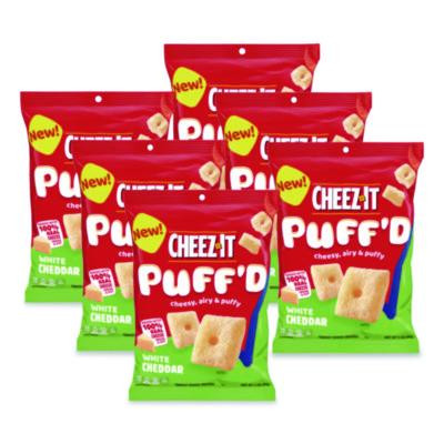 Puff'd Crackers, White Cheddar, 3 Oz Bag, 6/Carton