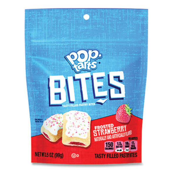 Pop Tarts Bites, Frosted Strawberry, 3.5 Oz Bag, 6/Carton