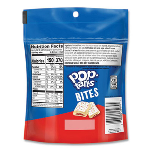 Pop Tarts Bites, Frosted Strawberry, 3.5 Oz Bag, 6/Carton