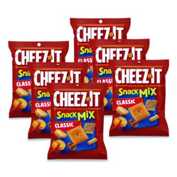 Cheez-It Baked Snack Mix, Classic Cheese, 4.5 Oz Bag, 6/Pack