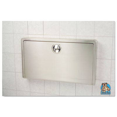 Horizontal Baby Changing Station, 35.25 X 20, Stainless Steel/Beige