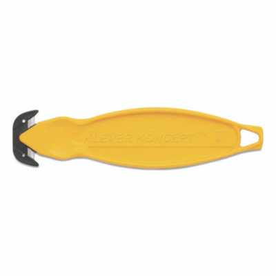 Safety Cutter, 5.75" Plastic Handle, Yellow, 10/Pack