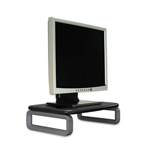 Monitor Stand With Smartfit, For 24" Monitors, 15.5" X 12" X 3" To 6", Black/Gray, Supports 80 Lbs