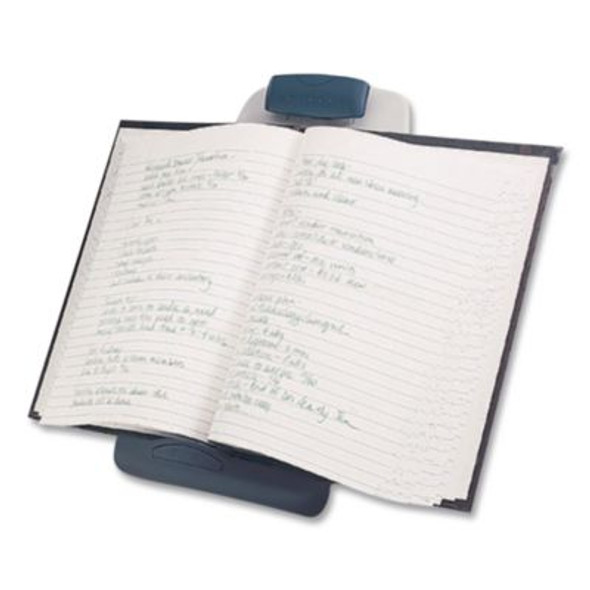 Insight Adjustable Book Copyholder, 50 Sheet Capacity, Metal, Midnight Blue/Gray
