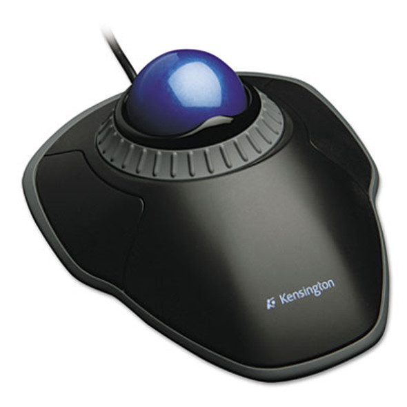 Orbit Trackball With Scroll Ring, Usb 2.0, Left/Right Hand Use, Black/Blue