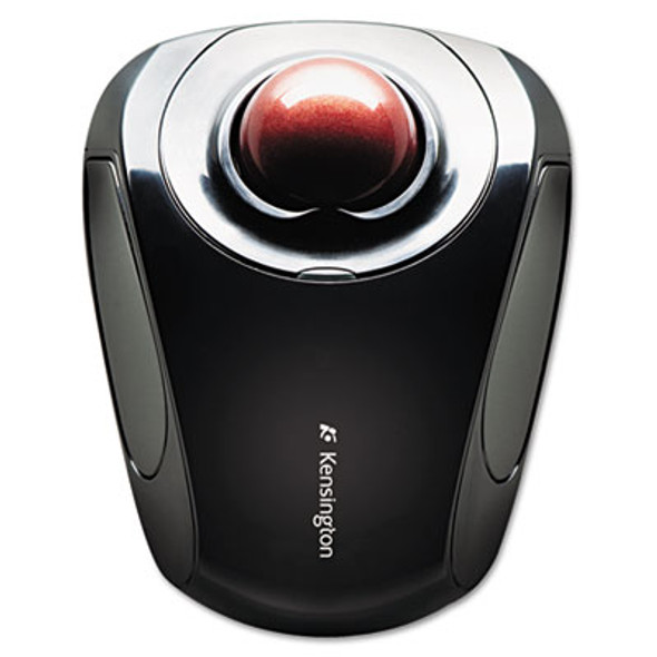 Orbit Wireless Mobile Trackball, 2.4 Ghz Frequency/30 Ft Wireless Range, Left/Right Hand Use, Black/Red